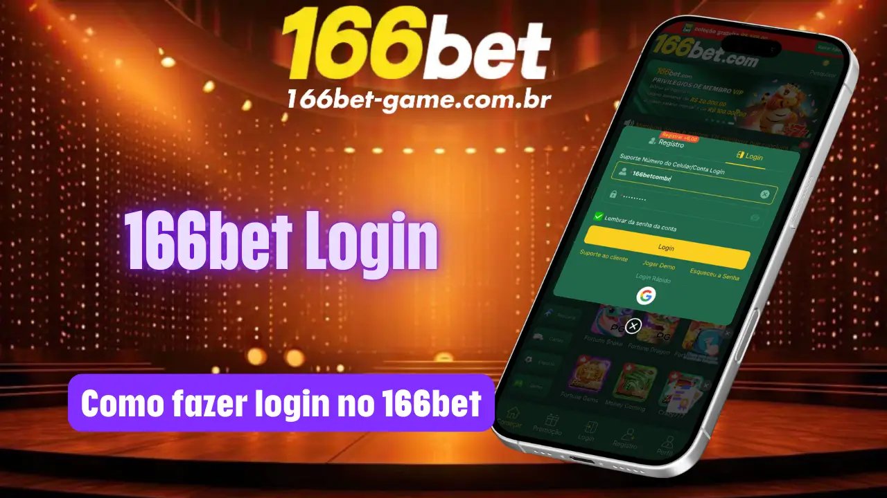 Como fazer login no 166bet