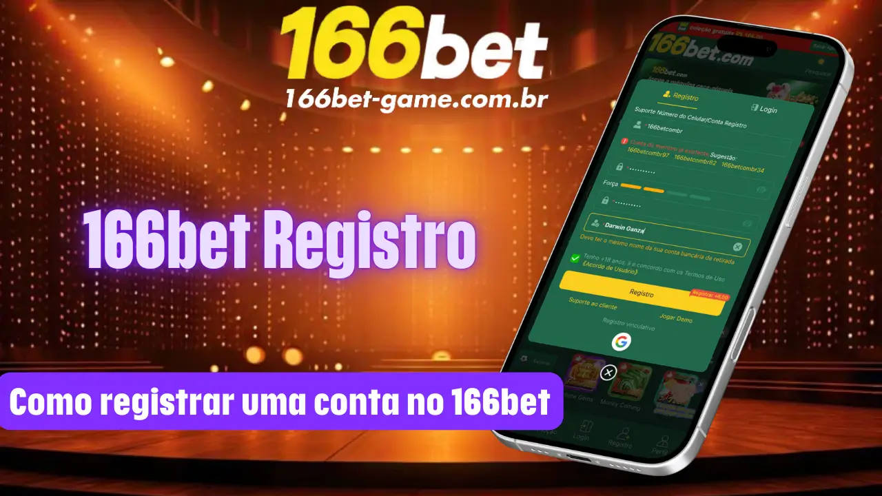 Como registrar uma conta no 166bet